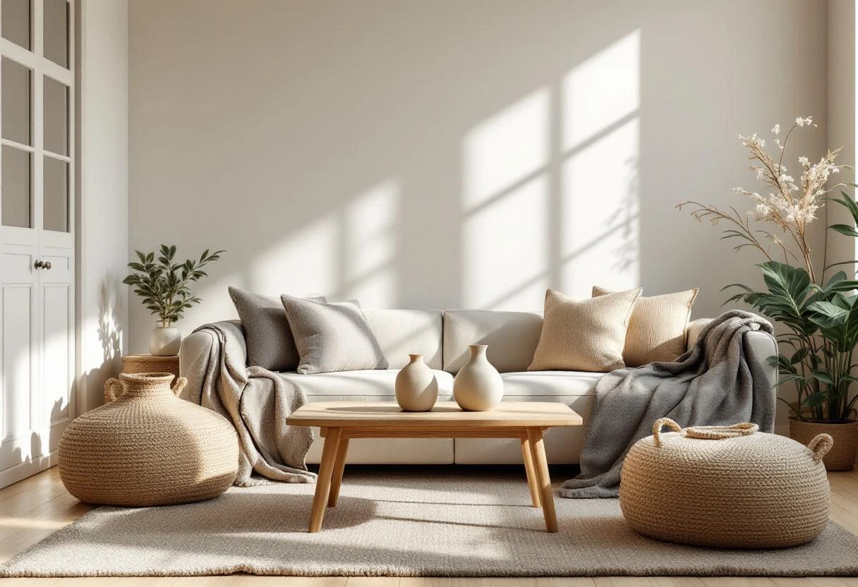 Déco fluide : harmoniser fibres naturelles et tapis scandinaves dans toute la maison