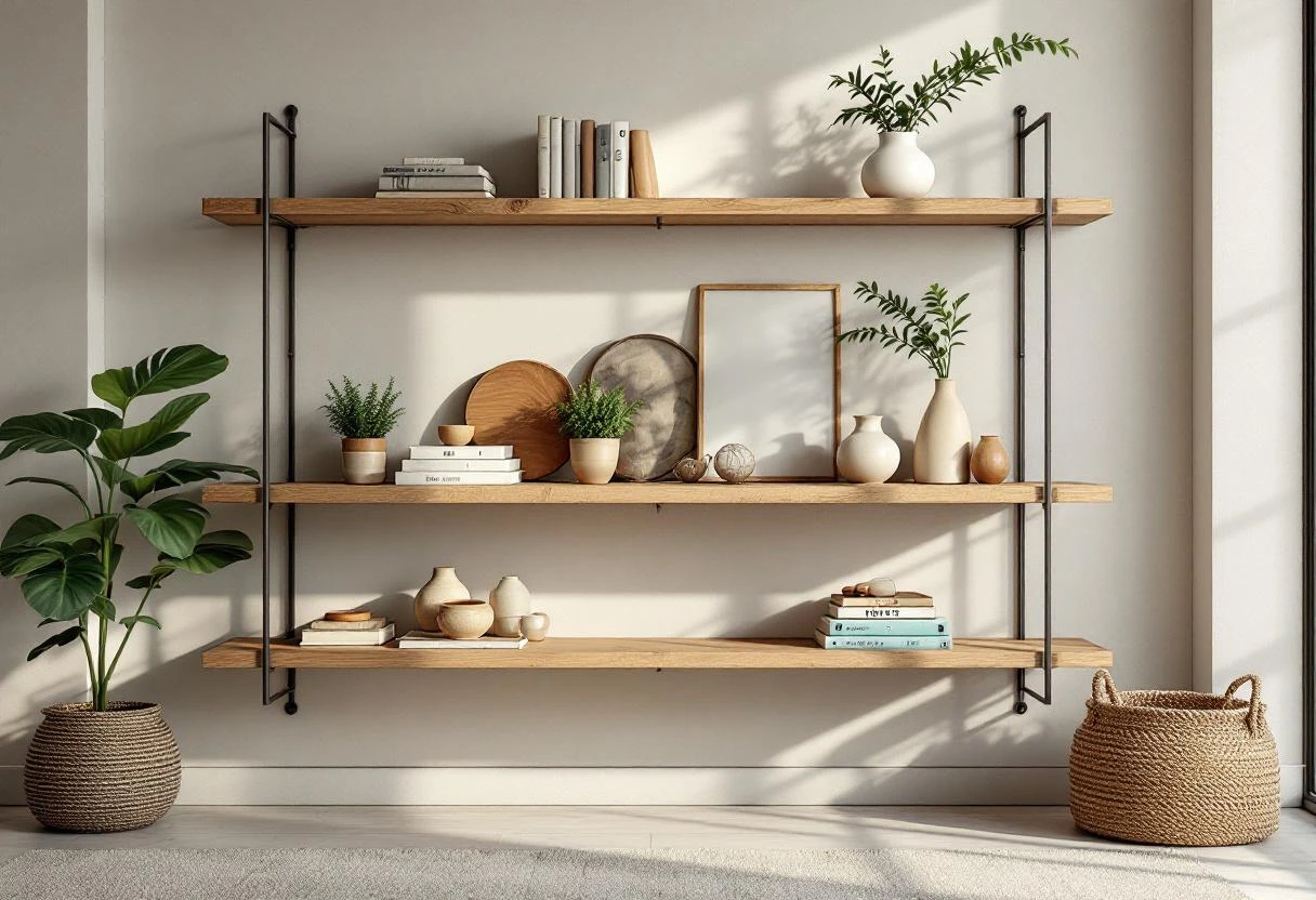 Étagère murale salon : déco, rangement ou les deux ?