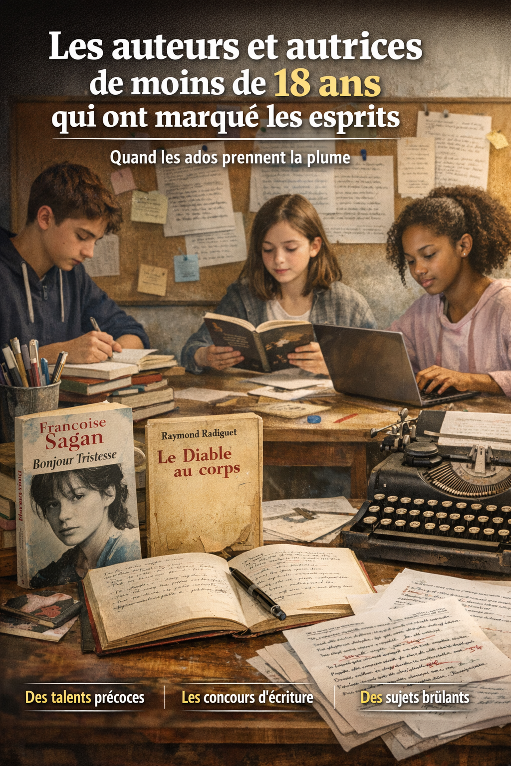 Les auteurs et autrices de moins de 18 ans qui ont marqué les esprits.