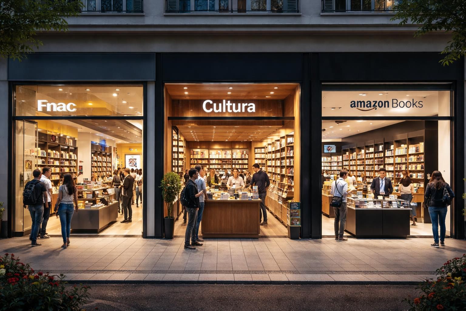 Librairies entreprises avec Fnac, Cultura et Amazon Books pour formations