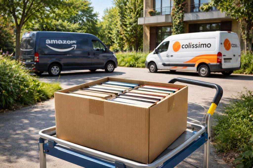 assurez le transport sécurisé de vos livres grâce à amazon logistics et colissimo, tout en respectant l'environnement avec des solutions écologiques et fiables.