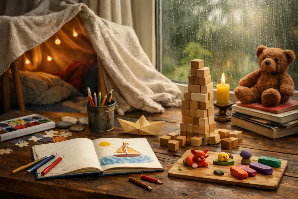 Activités pour enfants les jours de pluie : des idées sans écran