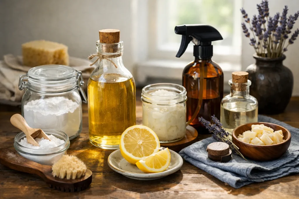 Faire ses produits d&rsquo;entretien maison : recettes simples qui marchent